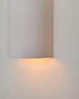 Curved Ceramic Wall Light in Matte White Finish