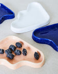 Blue Triangle Ceramic Wave Tray