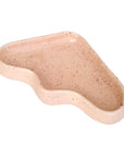 Ceramic Wave Tray in Speckled Peach