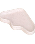 Speckled White Triangle Ceramic Wave Tray