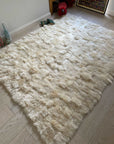 Luxury champagne Tuscan shearling throw rug, ultra-dense soft fur, handcrafted premium home decor, best-selling stylish accent piece by Wildash London at brixbailey.com