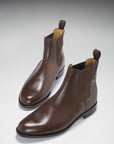 Brown Leather Chelsea Boots, Welted Leather Sole