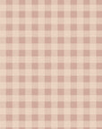 soft pink and cream checkered wallpaper for a girls room, warm and comforting decor