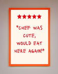 Chef Was Cute Framed Wall Art