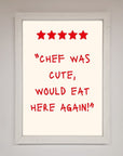 Chef Was Cute Framed Wall Art