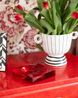 Chelsea Sweet Glass Trinket Tray - Red