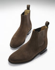 Brown Suede Chelsea Boots, Welted Leather Sole