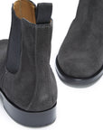 Grey Suede Chelsea Boots, Welted Leather Sole