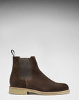 Brown Suede Chelsea Boots, Crepe Rubber Welted Sole