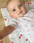 Travel Changing Mat - Cherry Stripe