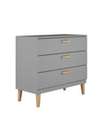 Grey Chest of Drawers with Oak Legs