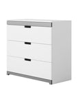 White Chest of Drawers with Grey Detail