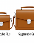 Handmade Leather Sugarcube Handbag - Chestnut