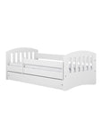 Classic White Childrens Bed with Safety Features