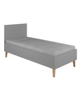 Grey Children's Bed with Oak Legs