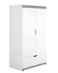 Stylish Children's Wardrobe in White and Grey