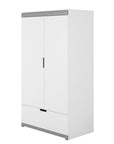 Stylish Children's Wardrobe in White and Grey