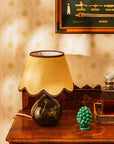 Chocolate Brown Jute Scallop Lampshade
