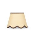 Chocolate Brown Jute Scallop Lampshade