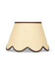 Chocolate Brown Jute Scallop Lampshade