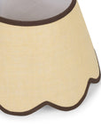 Chocolate Brown Jute Scallop Lampshade