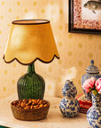 Chocolate Brown Jute Scallop Lampshade