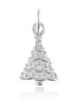 Christmas Tree Personalised Silver Charm