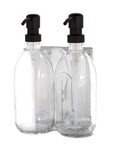 Chrome Double Wall Mounted Soap Dispenser