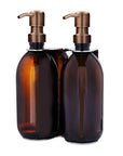 Chrome Double Wall Mounted Soap Dispenser