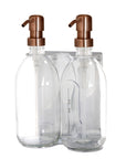 Chrome Double Wall Mounted Soap Dispenser