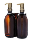Chrome Double Wall Mounted Soap Dispenser