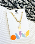 Chunky chain lightning bolt necklace