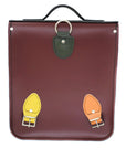 Handmade Leather City Backpack - Autumnal Kaleidoscope