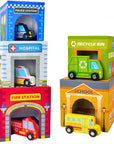 City Vehicles Puzzle Cubes for Toddlers