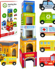 City Vehicles Puzzle Cubes for Toddlers