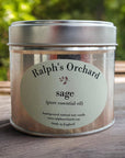 Premium Sage Purification Candle, luxury hand-poured soy wax candle with organic clary sage essential oil, earthy floral aroma by Ralph's Orchard at brixbailey.com