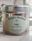 Premium Sage Purification Candle, luxury hand-poured soy wax candle with organic clary sage essential oil, earthy floral aroma by Ralph's Orchard at brixbailey.com