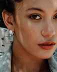 Classic Athena Kate Drop Earrings: Silver Aqua Pariba Onyx