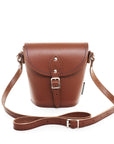 Handmade Leather Barrel Bag - Chestnut