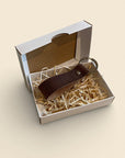 Recycled Leather Keychain – Handcrafted & Eco-Friendly Gift by Yoru at www.brixbailey.com