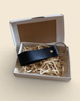 Handcrafted Recycled Leather Keychain – Eco-Friendly Gift by Yoru at www.brixbailey.com