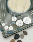 Classic St Christopher Necklace Sterling Silver 18mm