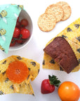 *Set of 3 Handmade Beeswax Wraps | Bee Happy