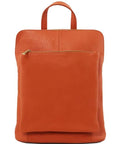 Clementine Soft Pebbled Leather Pocket Backpack - Brix + Bailey