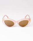 Fun Little Floss Pale Pink Cleo Cat Eye Sunglasses with Gold Diamonds - UV Protection & Bioacetate Frames by Reecy at brixbailey.com