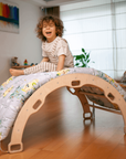 Large Wooden Climbing Arch and Rocker with Pillow Set