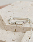 Climbing Carabiner Silver Necklace