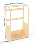 Wooden Drying Rack and Laundry Basket for Children