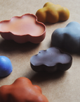 All-Natural & Non-Toxic Fluffy Cloud-Shaped Jumbo Beeswax Crayons – Set of 5 in a Tin