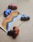 All-Natural & Non-Toxic Fluffy Cloud-Shaped Jumbo Beeswax Crayons – Set of 5